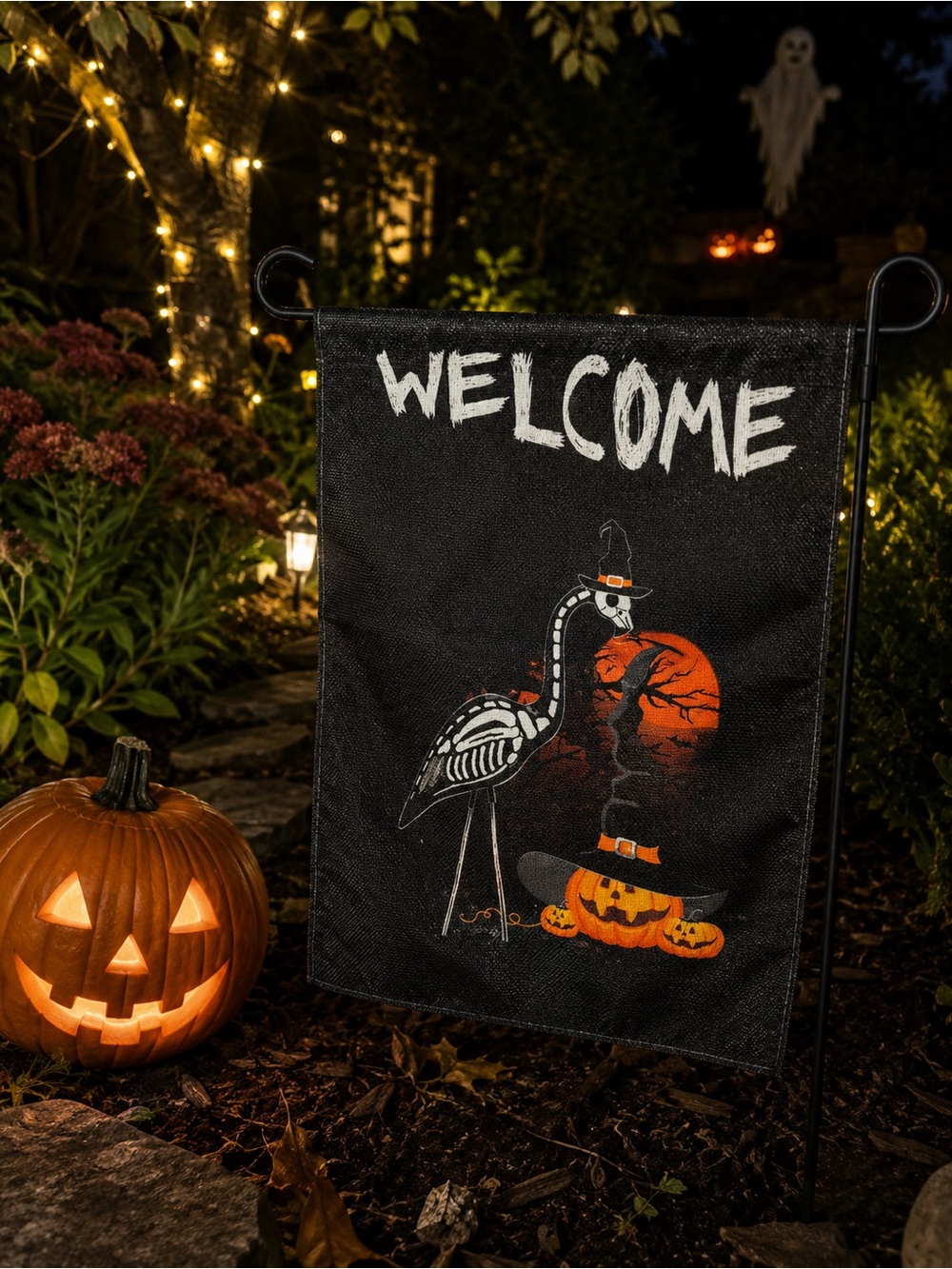 🎃New🎃Halloween Welcome Garden Flag